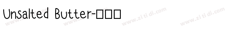 Unsalted Butter字体转换